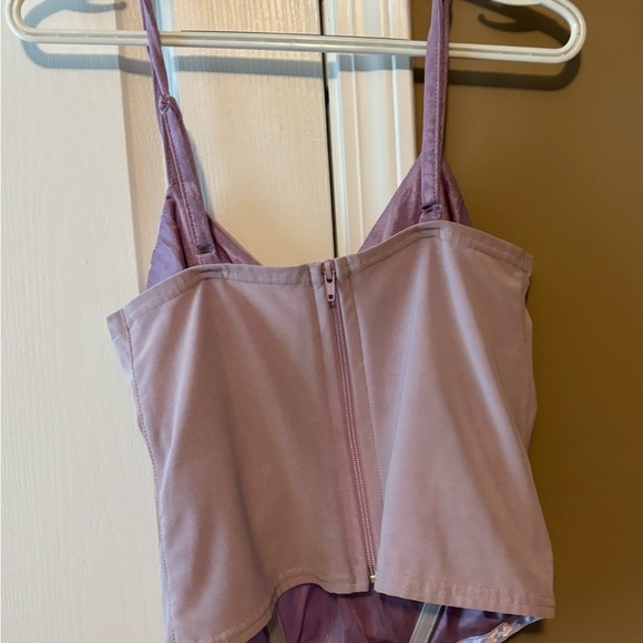 Lavender Floral Bustier Bra - Picture 2 of 4